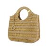 Dior Diorita  handbag in gold and rosy beige braided leather - 00pp thumbnail
