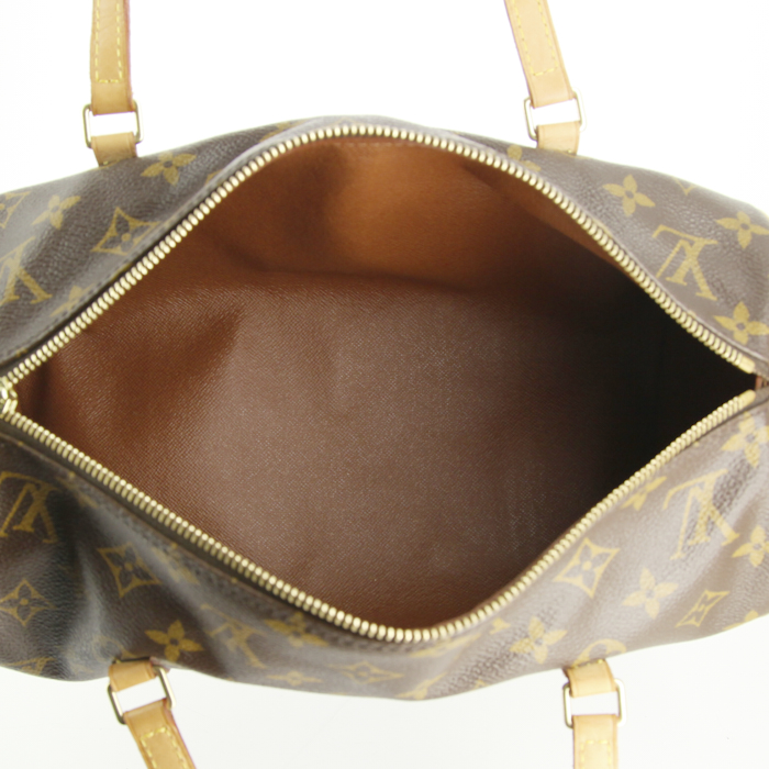 Sac à main Louis Vuitton Papillon en toile monogram et cuir naturel - Detail D2