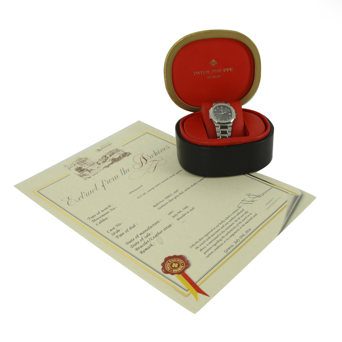 Reloj Patek Philippe Nautilus de acero Ref :  3900 Circa  1990 - Detail D2