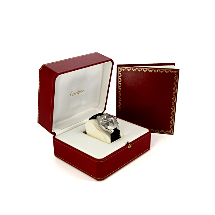 Montre Cartier 21 Chronoscaph en acier Vers  1990