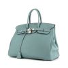 Hermes Birkin 35 cm handbag in grey blue togo leather - 00pp thumbnail