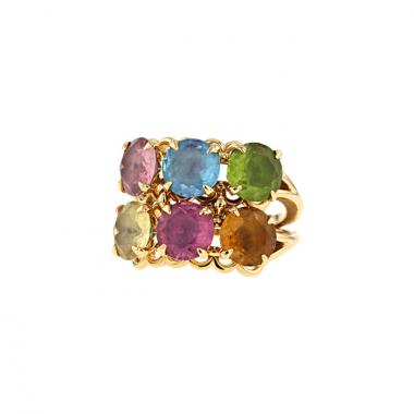 Dior Suivez Moi ring in yellow gold and colored stones