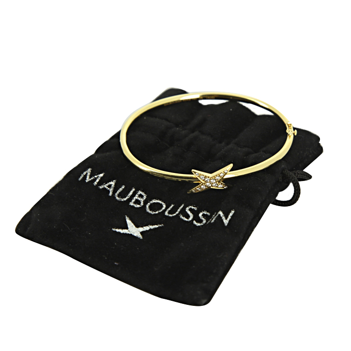 Brazalete redondo Mauboussin Nuances de Toi en oro amarillo y diamantes - Detail D2