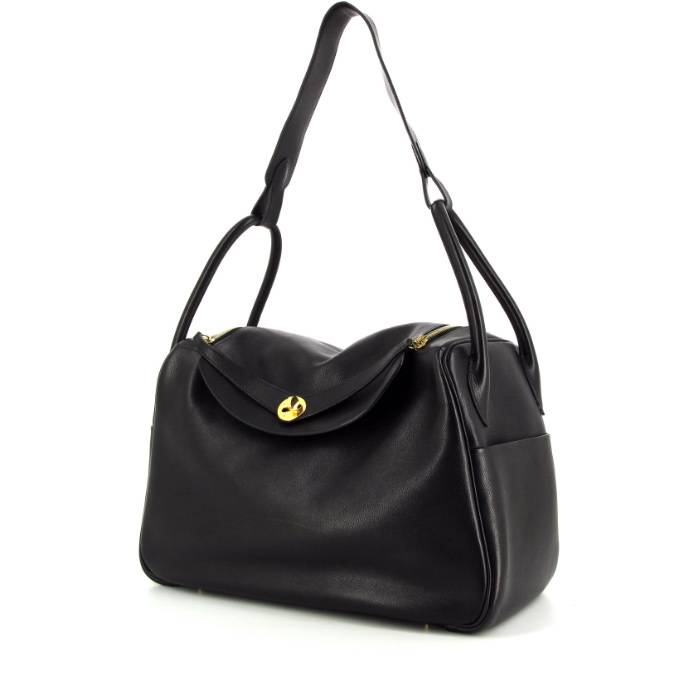 Borsa Hermes Lindy in pelle Swift nera