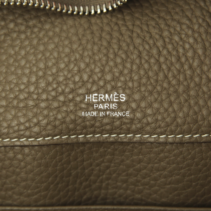 Hermes handbag in etoupe togo leather - Detail D3