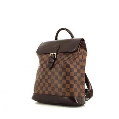 Louis Vuitton backpack in ebene damier canvas and brown leather