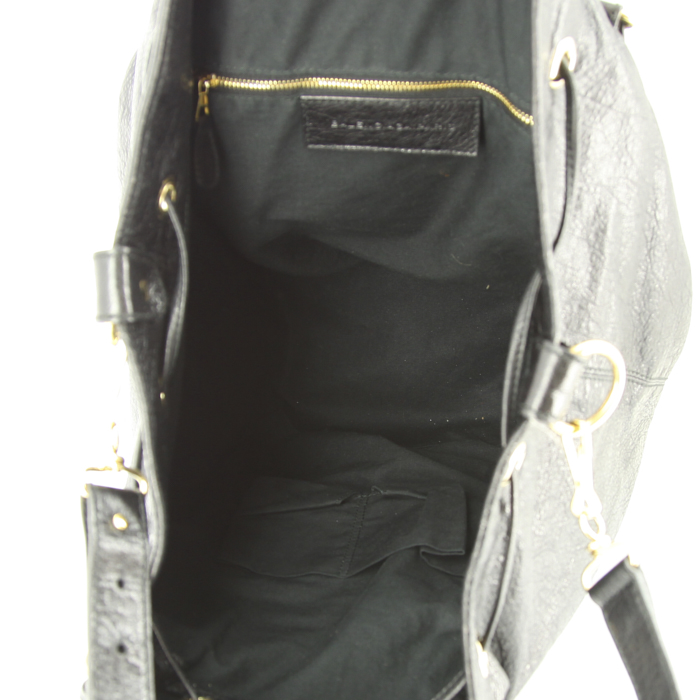 Borsa Balenciaga Pompon in pelle nera - Detail D3