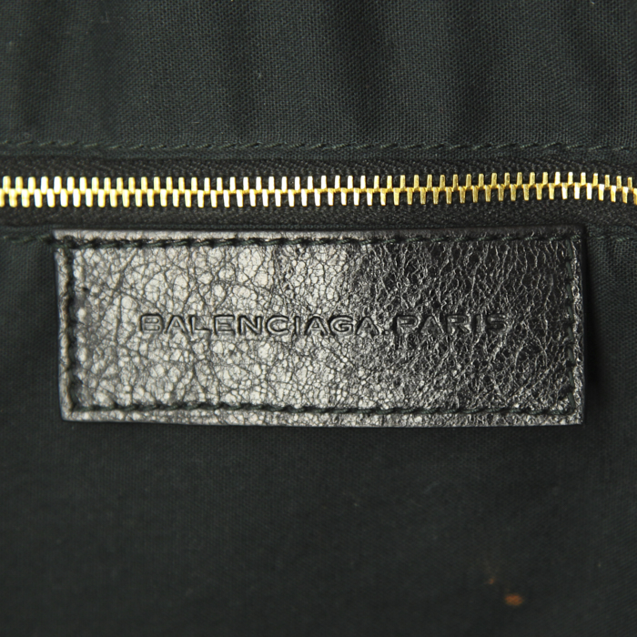 Borsa Balenciaga Pompon in pelle nera - Detail D4