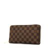 Billetera Louis Vuitton en lona a cuadros revestida ébano y cuero marrón - 00pp thumbnail