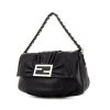 Fendi Big Mama handbag in black grained leather - 00pp thumbnail