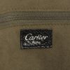 Bolso para llevar al hombro o en la mano Cartier Cabochon en lona y cuero negro - Detail D3 thumbnail