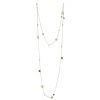 Hermes Confettis long necklace in silver and pink gold - 00pp thumbnail