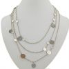 Hermes Confettis long necklace in silver and pink gold - Detail D2 thumbnail
