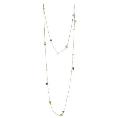 Collar Hermes Confettis en plata y oro rosa