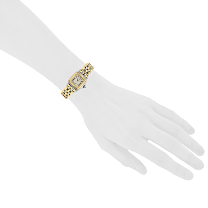 Montre Cartier en or et acier Vers  1990 - Detail D1
