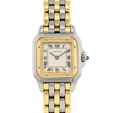 Reloj Cartier de oro y acero Circa  1990