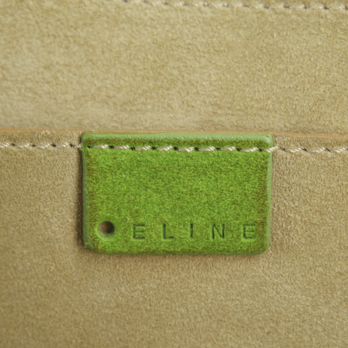 Sac à main Celine Boogie en daim vert-pomme - Detail D3