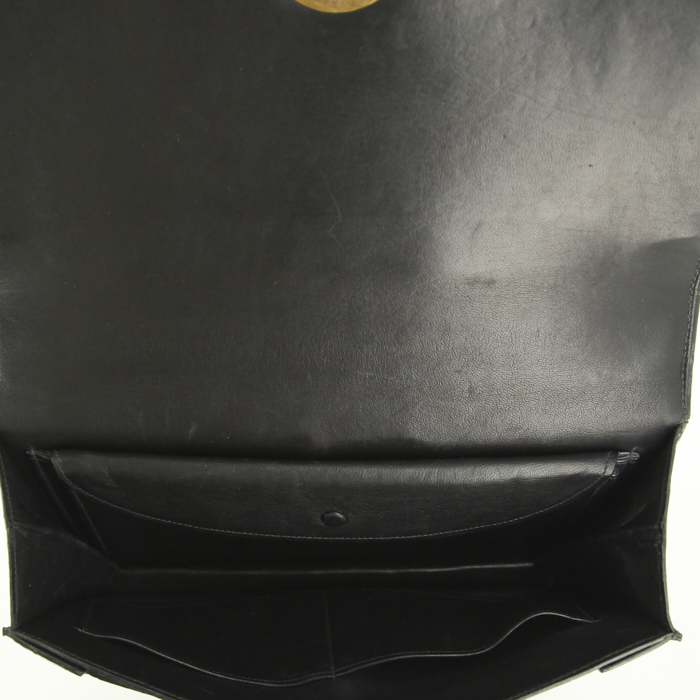 Borsa Hermes Vintage in coccodrillo nero - Detail D2