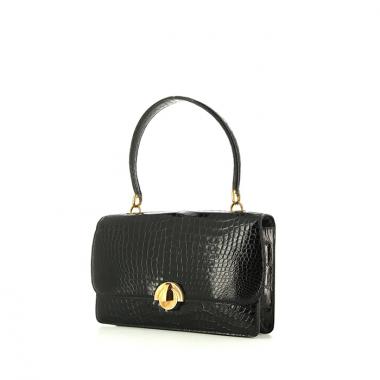 Hermes Vintage handbag in black crocodile