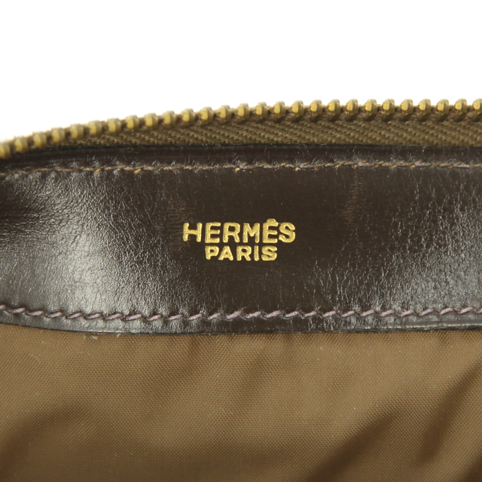 Vanity Hermes en cuero box marrón oscuro - Detail D3