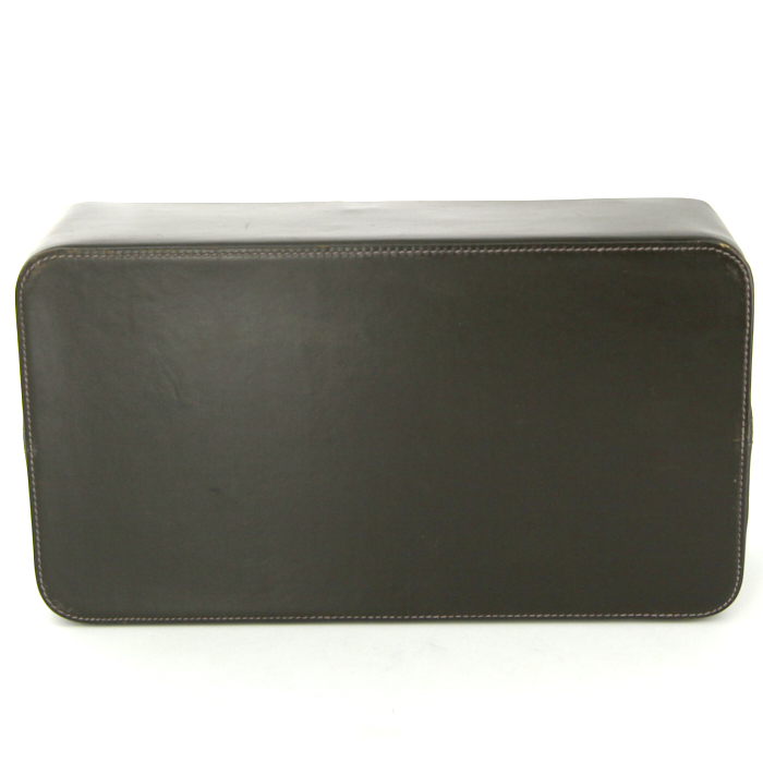 Vanity Hermes en cuir box marron-foncé - Detail D5