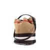 Burberry handbag in beige, white and black Haymarket canvas and black leather - 00pp thumbnail