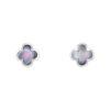Van Cleef & Arpels Pure Alhambra large model earrings in white gold and mother of pearl - 00pp thumbnail