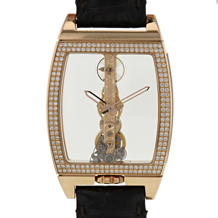 Corum Golden Bridge watch in pink gold Circa  2000 - Detail D2