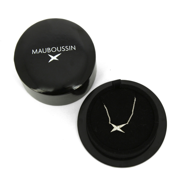 Collana Mauboussin Valentine For You in oro bianco e diamanti - Detail D2