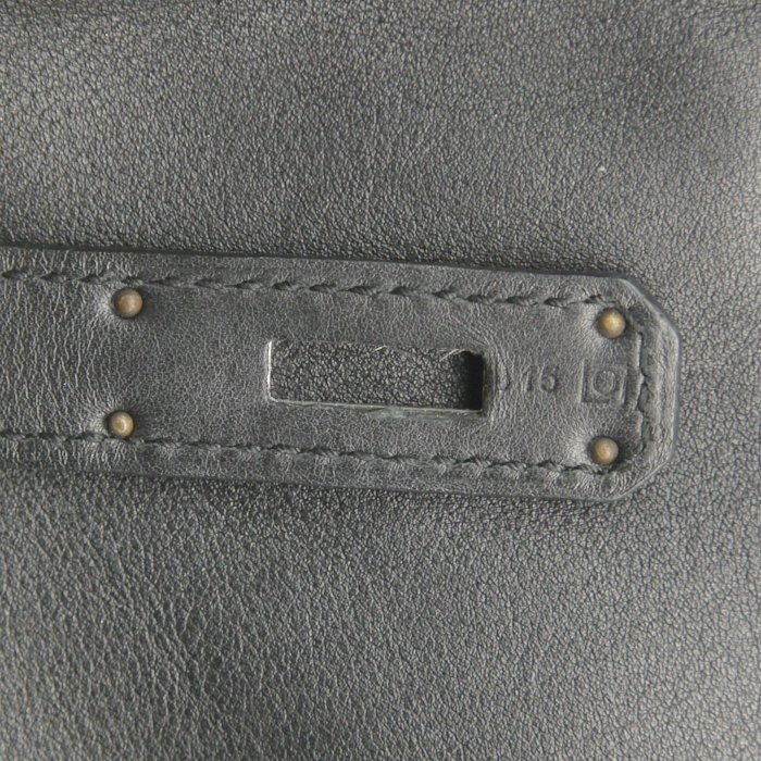 Hermes Jypsiere small model messenger bag in black Swift leather - Detail D4