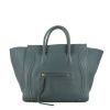 Celine Luggage handbag in grey blue leather - 360 thumbnail