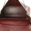 Hermes Kelly 32 cm handbag in burgundy box leather - Detail D2 thumbnail