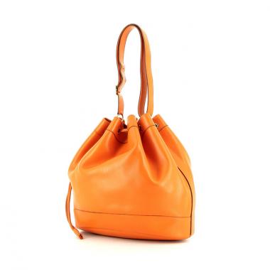 Sac cabas Hermes Market en cuir orange