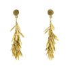 Paire de pendants d'oreilles mobile H. Stern Feathers en or jaune et diamants - 00pp thumbnail