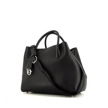 Bolso Cabás Dior Open Bar en cuero granulado negro