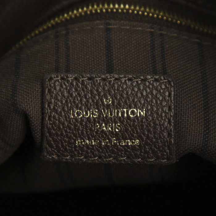Sac cabas Louis Vuitton Metis en cuir monogram empreinte marron-foncé - Detail D4