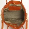 Prada Sac Cabas shopping bag in orange grained leather - Detail D3 thumbnail