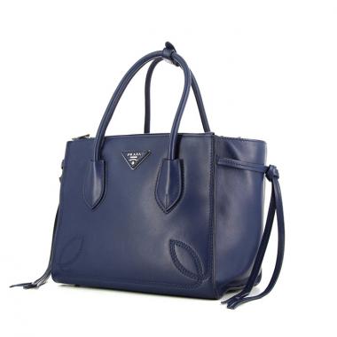 Sac à main Prada City sport en cuir bleu-roi