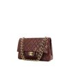 Chanel Timeless handbag in burgundy quilted leather - 00pp thumbnail