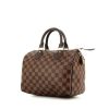 Bolso de mano Louis Vuitton Speedy 25 cm en lona a cuadros marrón y cuero marrón - 00pp thumbnail