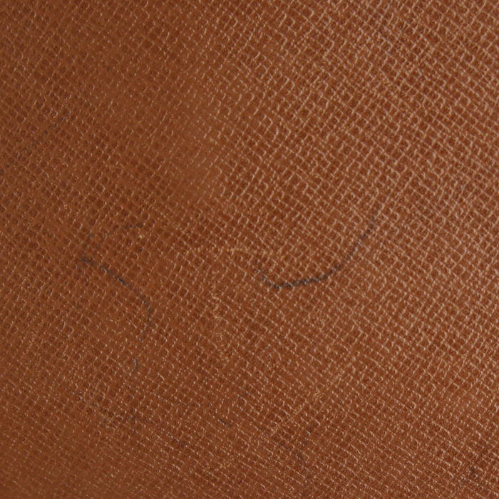 Louis Vuitton Saint Cloud shoulder bag in brown monogram canvas and natural leather - Detail D4