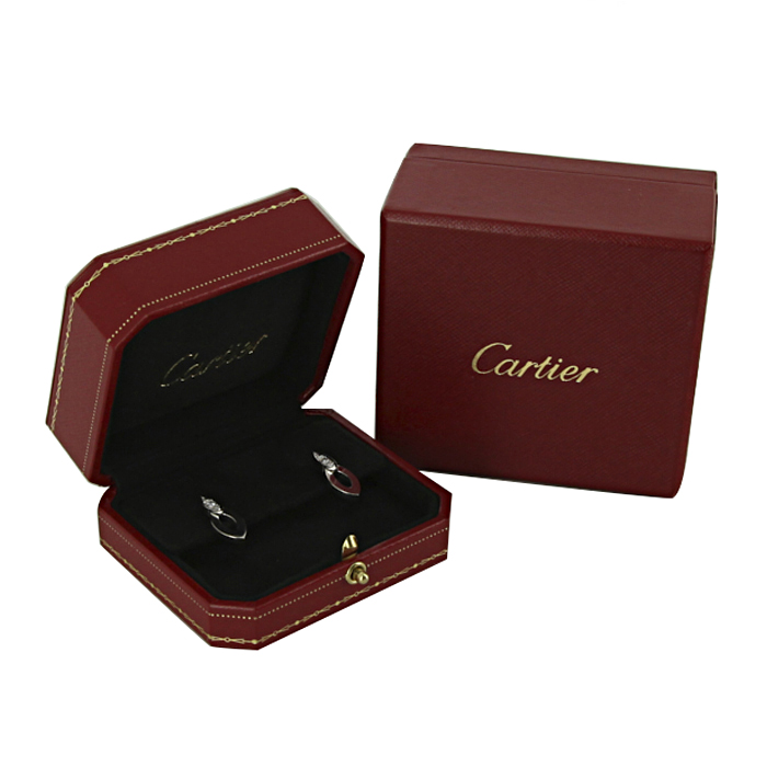 Cartier Diadea Poissarde earrings in white gold and diamonds - Detail D2