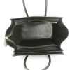 Celine Luggage handbag in dark blue and khaki felt and black leather - Detail D2 thumbnail
