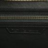 Sac à main Celine Luggage en feutrine bleu-nuit et vert-kaki et cuir noir - Detail D3 thumbnail