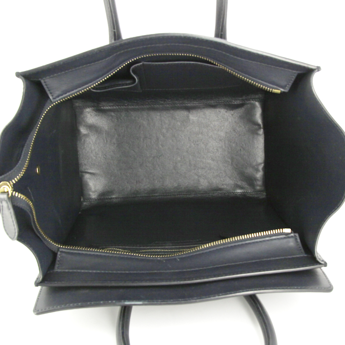 Celine Luggage handbag in blue leather - Detail D2