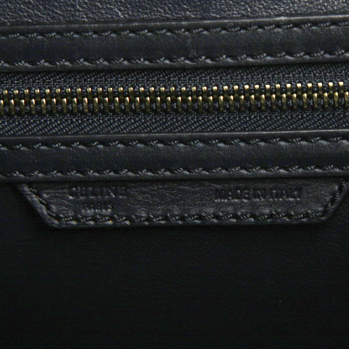 Borsa Celine Luggage in pelle blu - Detail D3