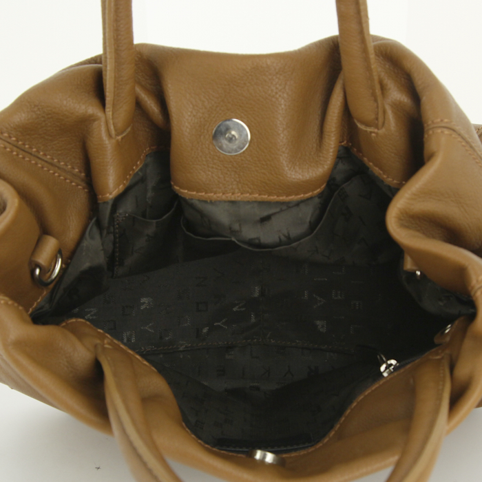 Sac à main Sonia Rykiel en cuir marron-caramel - Detail D2