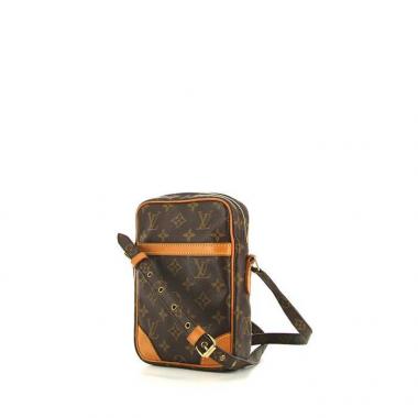 Bolso bandolera Louis Vuitton en lona Monogram revestida marrón y cuero natural