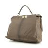 Fendi Peekaboo medium model handbag in grey leather - 00pp thumbnail