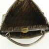 Fendi Peekaboo medium model handbag in grey leather - Detail D2 thumbnail